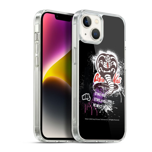 Cobra Kai Composed Art No Mercy Logo Soft Gel Case for Apple iPhone 14 Plus & MagSafe
