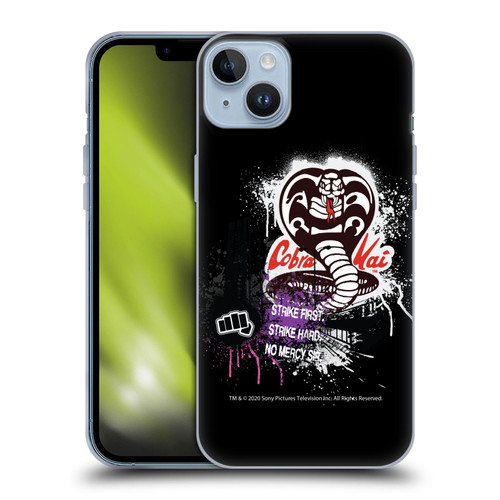 Cobra Kai Composed Art No Mercy Logo Soft Gel Case for Apple iPhone 14 Plus