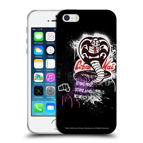 Cobra Kai Composed Art No Mercy Logo Soft Gel Case for Apple iPhone 5 / 5s / iPhone SE 2016