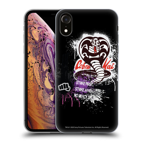 Cobra Kai Composed Art No Mercy Logo Soft Gel Case for Apple iPhone XR
