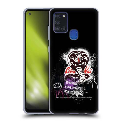 Cobra Kai Composed Art No Mercy Logo Soft Gel Case for Samsung Galaxy A21s (2020)