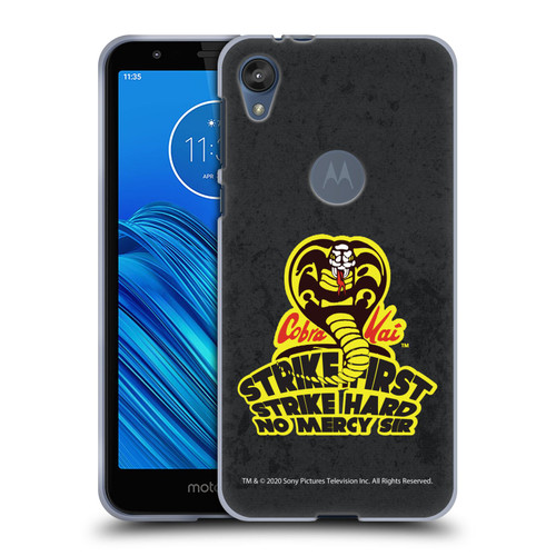 Cobra Kai Graphics 2 Strike Hard Logo Soft Gel Case for Motorola Moto E6