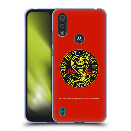 Cobra Kai Graphics Strike Logo Soft Gel Case for Motorola Moto E6s (2020)
