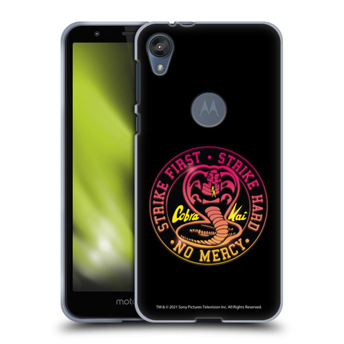 Cobra Kai Key Art Strike Hard Logo Soft Gel Case for Motorola Moto E6