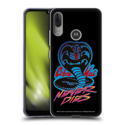 Cobra Kai Key Art Never Dies Logo Soft Gel Case for Motorola Moto E6 Plus