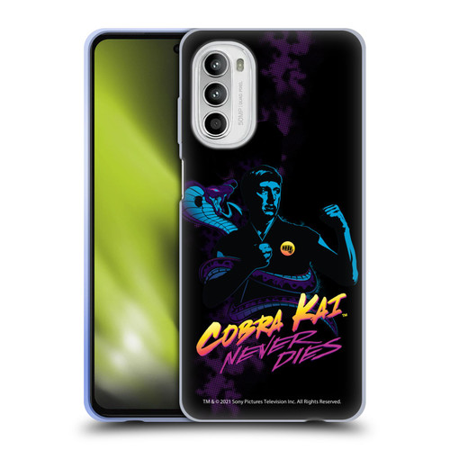 Cobra Kai Key Art Johnny Lawrence Never Dies Soft Gel Case for Motorola Moto G52