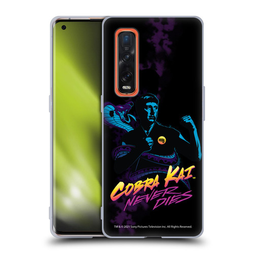Cobra Kai Key Art Johnny Lawrence Never Dies Soft Gel Case for OPPO Find X2 Pro 5G