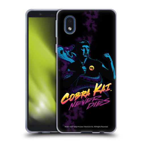 Cobra Kai Key Art Johnny Lawrence Never Dies Soft Gel Case for Samsung Galaxy A01 Core (2020)