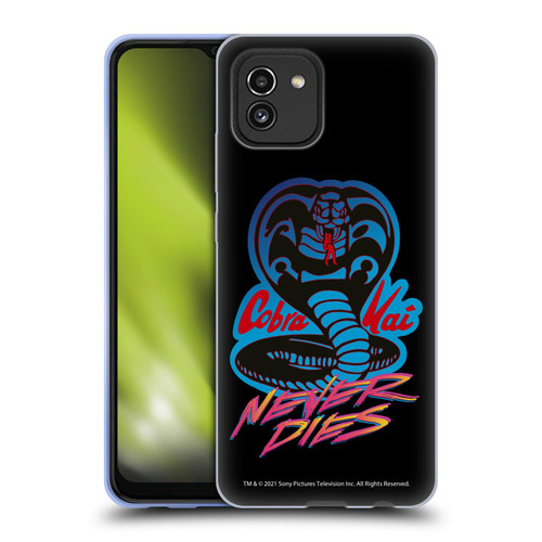 Cobra Kai Key Art Never Dies Logo Soft Gel Case for Samsung Galaxy A03 (2021)