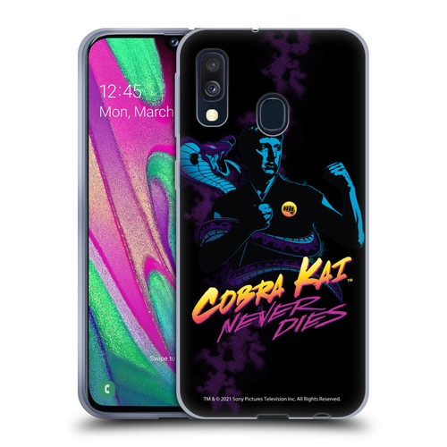 Cobra Kai Key Art Johnny Lawrence Never Dies Soft Gel Case for Samsung Galaxy A40 (2019)