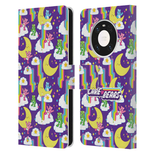Care Bears 40th Anniversary Rainbow Falls Leather Book Wallet Case Cover For Huawei Mate 40 Pro 5G