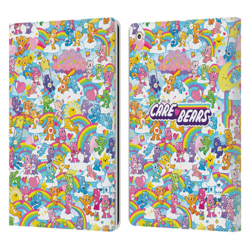 Care Bears 40th Anniversary Rainbow Leather Book Wallet Case Cover For Apple iPad 10.2 2019/2020/2021