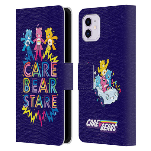 Care Bears 40th Anniversary Stare Leather Book Wallet Case Cover For Apple iPhone 11