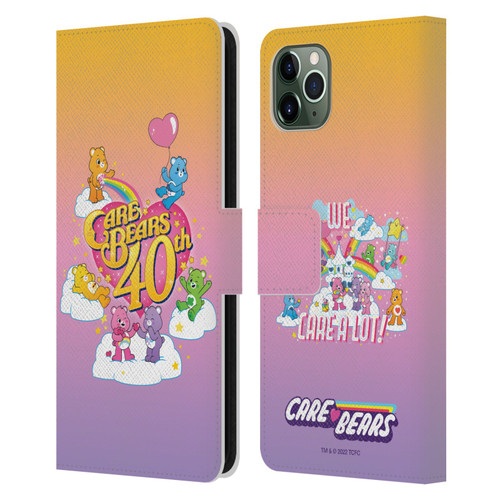 Care Bears 40th Anniversary Celebrate Leather Book Wallet Case Cover For Apple iPhone 11 Pro Max