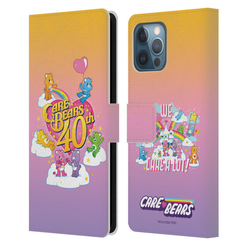 Care Bears 40th Anniversary Celebrate Leather Book Wallet Case Cover For Apple iPhone 12 Pro Max