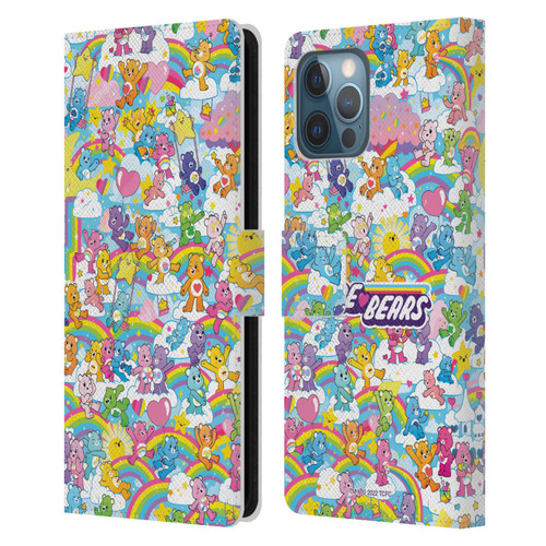 Care Bears 40th Anniversary Rainbow Leather Book Wallet Case Cover For Apple iPhone 12 Pro Max