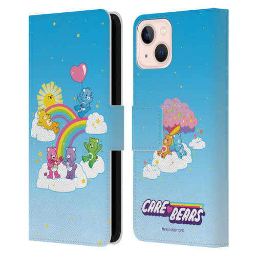 Care Bears 40th Anniversary Iconic Leather Book Wallet Case Cover For Apple iPhone 13