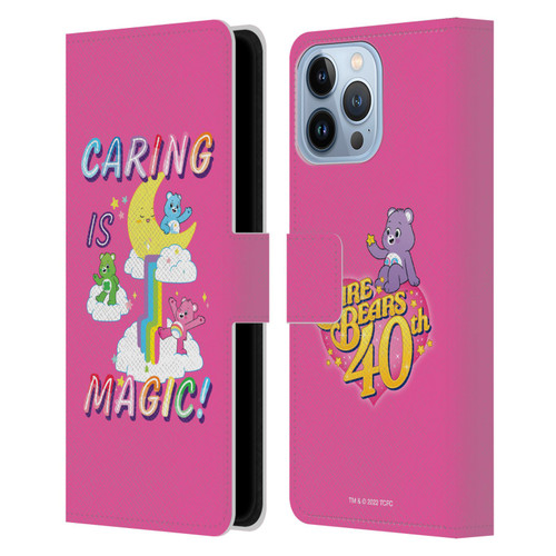 Care Bears 40th Anniversary Caring Is Magic Leather Book Wallet Case Cover For Apple iPhone 13 Pro Max