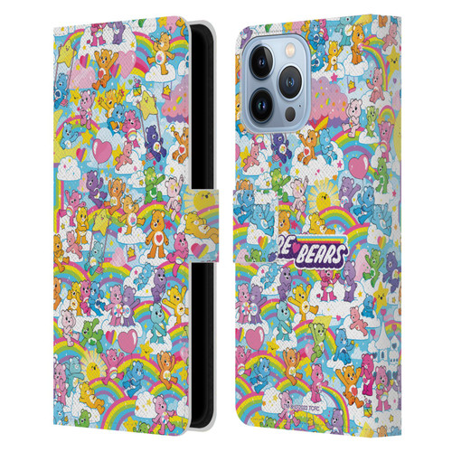 Care Bears 40th Anniversary Rainbow Leather Book Wallet Case Cover For Apple iPhone 13 Pro Max