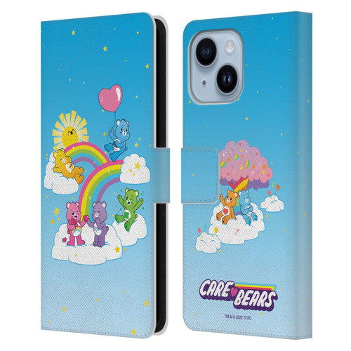 Care Bears 40th Anniversary Iconic Leather Book Wallet Case Cover For Apple iPhone 14 Plus