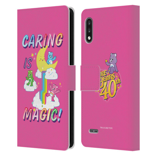 Care Bears 40th Anniversary Caring Is Magic Leather Book Wallet Case Cover For LG K22