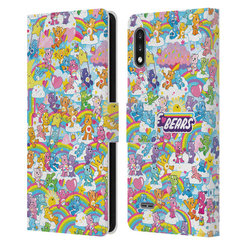 Care Bears 40th Anniversary Rainbow Leather Book Wallet Case Cover For LG K22