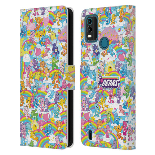 Care Bears 40th Anniversary Rainbow Leather Book Wallet Case Cover For Nokia G11 Plus