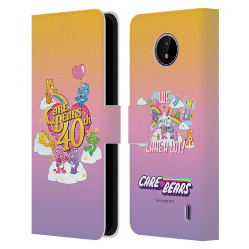 Care Bears 40th Anniversary Celebrate Leather Book Wallet Case Cover For Nokia C10 / C20