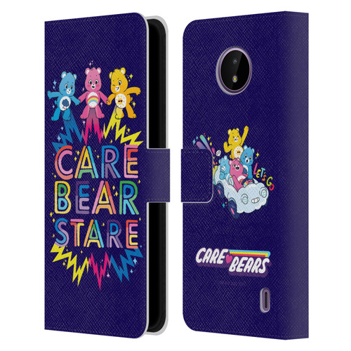 Care Bears 40th Anniversary Stare Leather Book Wallet Case Cover For Nokia C10 / C20
