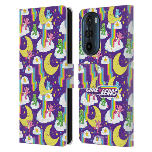 Care Bears 40th Anniversary Rainbow Falls Leather Book Wallet Case Cover For Motorola Edge 30