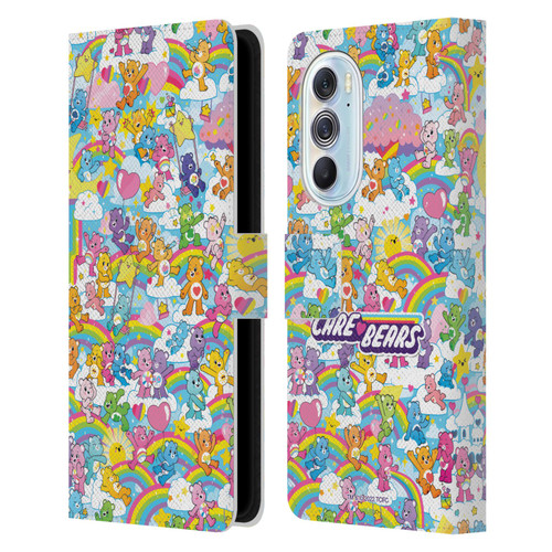 Care Bears 40th Anniversary Rainbow Leather Book Wallet Case Cover For Motorola Edge X30