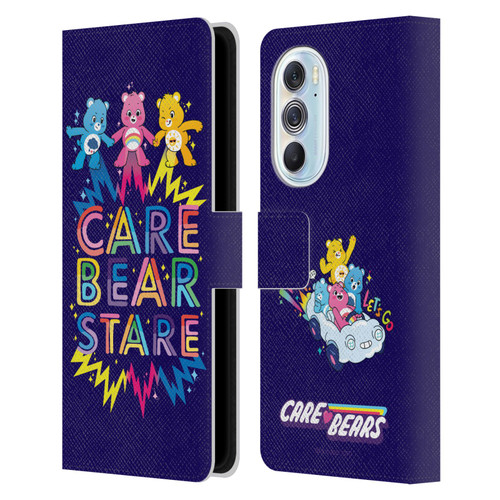 Care Bears 40th Anniversary Stare Leather Book Wallet Case Cover For Motorola Edge X30