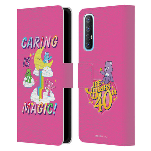 Care Bears 40th Anniversary Caring Is Magic Leather Book Wallet Case Cover For OPPO Find X2 Neo 5G