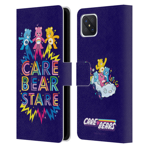 Care Bears 40th Anniversary Stare Leather Book Wallet Case Cover For OPPO Reno4 Z 5G