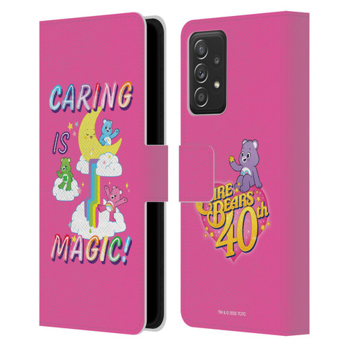 Care Bears 40th Anniversary Caring Is Magic Leather Book Wallet Case Cover For Samsung Galaxy A53 5G (2022)