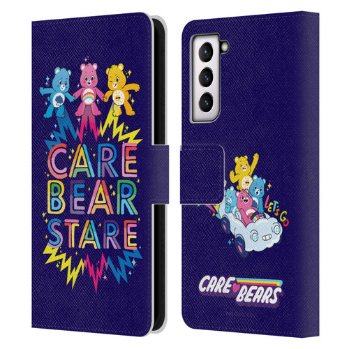 Care Bears 40th Anniversary Stare Leather Book Wallet Case Cover For Samsung Galaxy S21 5G