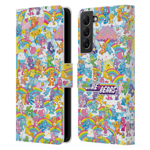 Care Bears 40th Anniversary Rainbow Leather Book Wallet Case Cover For Samsung Galaxy S22+ 5G