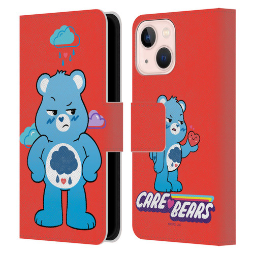 Care Bears Characters Grumpy Leather Book Wallet Case Cover For Apple iPhone 13 Mini