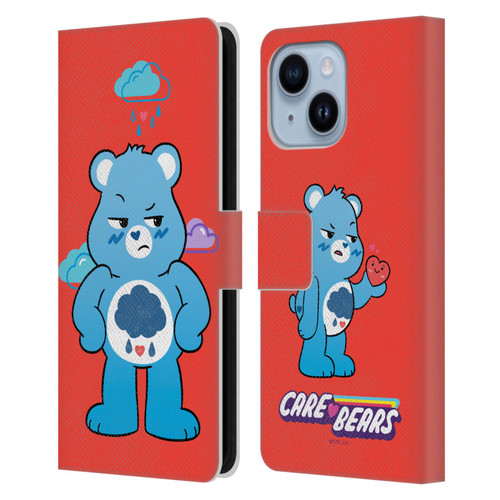 Care Bears Characters Grumpy Leather Book Wallet Case Cover For Apple iPhone 14 Plus