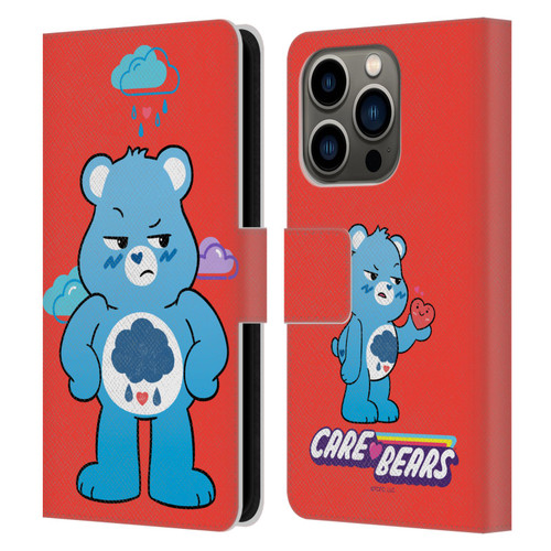 Care Bears Characters Grumpy Leather Book Wallet Case Cover For Apple iPhone 14 Pro