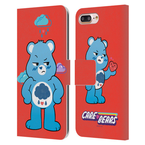 Care Bears Characters Grumpy Leather Book Wallet Case Cover For Apple iPhone 7 Plus / iPhone 8 Plus