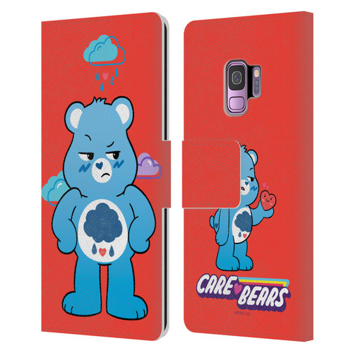 Care Bears Characters Grumpy Leather Book Wallet Case Cover For Samsung Galaxy S9