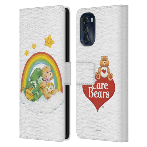 Care Bears Classic Rainbow 2 Leather Book Wallet Case Cover For Motorola Moto G (2022)