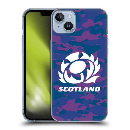 Scotland Rugby Logo 2 Camouflage Soft Gel Case for Apple iPhone 14 Plus