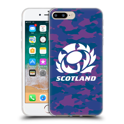 Scotland Rugby Logo 2 Camouflage Soft Gel Case for Apple iPhone 7 Plus / iPhone 8 Plus
