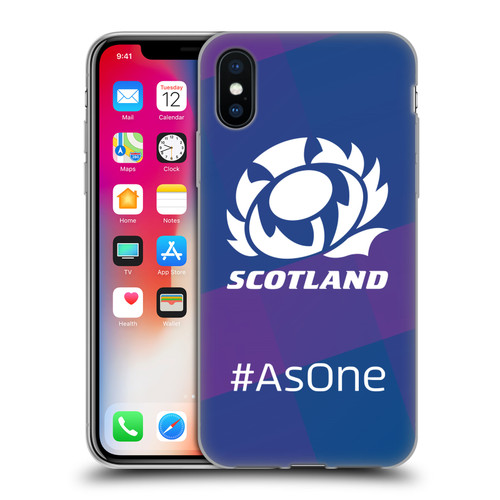 Scotland Rugby Logo 2 As One Soft Gel Case for Apple iPhone X / iPhone XS