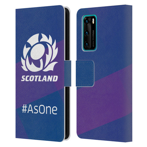Scotland Rugby Logo 2 As One Leather Book Wallet Case Cover For Huawei P40 5G