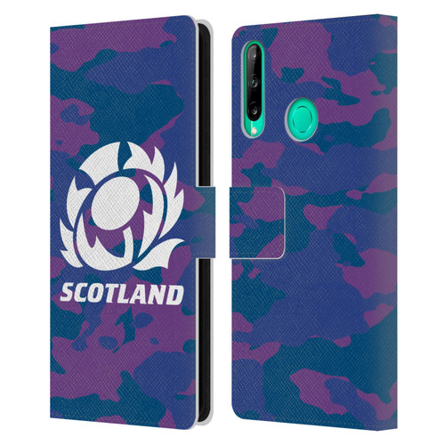 Scotland Rugby Logo 2 Camouflage Leather Book Wallet Case Cover For Huawei P40 lite E