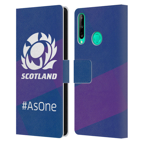 Scotland Rugby Logo 2 As One Leather Book Wallet Case Cover For Huawei P40 lite E