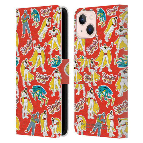 Space Ghost Coast to Coast Graphics Icons Leather Book Wallet Case Cover For Apple iPhone 13